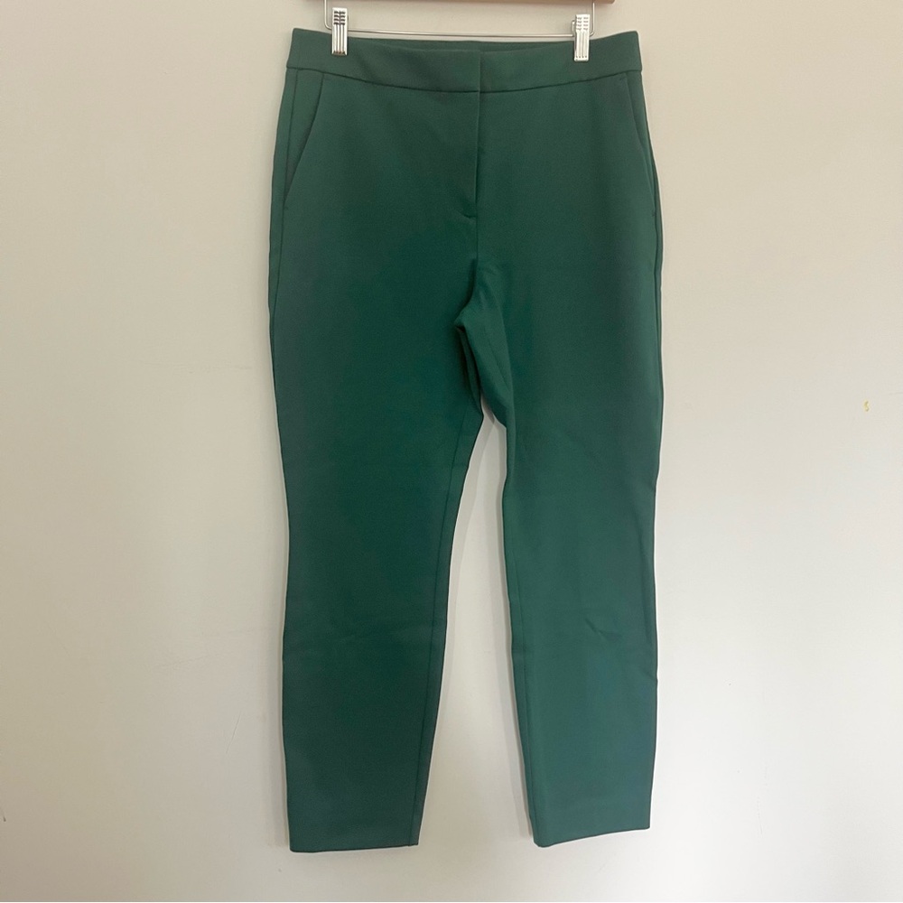 Boden Women’s Elegant Green Women's Trouser Pants Ankle Cropped w Stretch Sz 10R